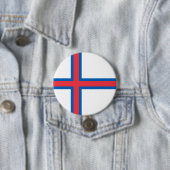 Badge Rond 7,6 Cm Drapeau des îles Féroé (En situation)