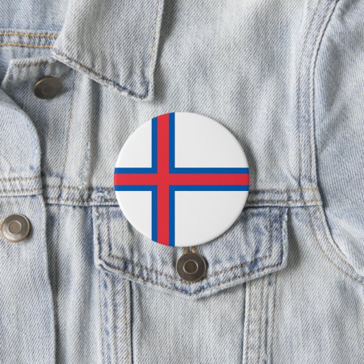 Badge Rond 7,6 Cm Drapeau des îles Féroé (En situation)