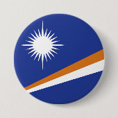 Badge Rond 7,6 Cm Drapeau des Îles Marshall (Devant)