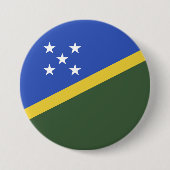 Badge Rond 7,6 Cm Drapeau des Îles Salomon (Devant)