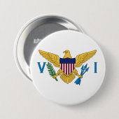 Badge Rond 7,6 Cm Drapeau des îles Vierges américaines (Devant & derrière)