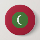 Badge Rond 7,6 Cm Drapeau des Maldives (Devant)