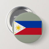 Badge Rond 7,6 Cm Drapeau des Philippines (Devant & derrière)