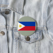 Badge Rond 7,6 Cm Drapeau des Philippines (En situation)