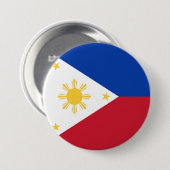 Badge Rond 7,6 Cm drapeau des Philippines (Devant & derrière)