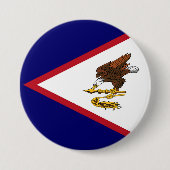 Badge Rond 7,6 Cm Drapeau des Samoa américaines (Devant)