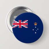 Badge Rond 7,6 Cm Drapeau d'État de Victoria (Australie) (Devant & derrière)