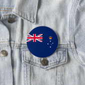 Badge Rond 7,6 Cm Drapeau d'État de Victoria (Australie) (En situation)