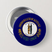Badge Rond 7,6 Cm Drapeau d'État du Kentucky (Devant & derrière)