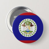 Badge Rond 7,6 Cm Drapeau du Belize (Devant & derrière)