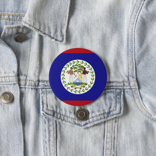 Badge Rond 7,6 Cm Drapeau du Belize (En situation)