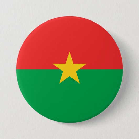 Badge Rond 7,6 Cm Drapeau du Burkina Faso (Devant)
