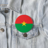 Badge Rond 7,6 Cm Drapeau du Burkina Faso (En situation)