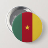 Badge Rond 7,6 Cm drapeau du Cameroun (Devant & derrière)