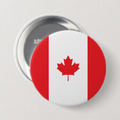 Badge Rond 7,6 Cm Drapeau du Canada (Devant & derrière)