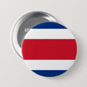 Badge Rond 7,6 Cm Drapeau du Costa Rica (Devant & derrière)