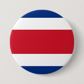 Badge Rond 7,6 Cm Drapeau du Costa Rica (Devant)
