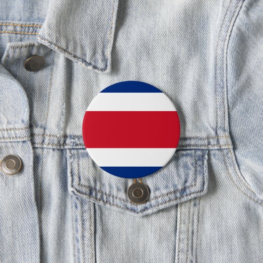 Badge Rond 7,6 Cm Drapeau du Costa Rica (En situation)