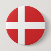Badge Rond 7,6 Cm Drapeau du Danemark (Devant)