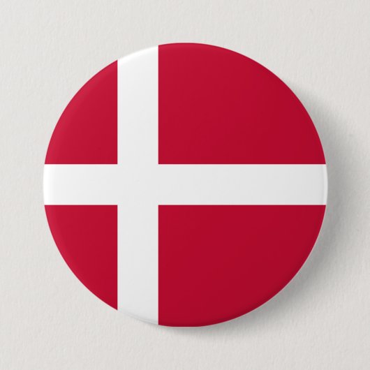 Badge Rond 7,6 Cm Drapeau du Danemark (Devant)