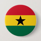 Badge Rond 7,6 Cm Drapeau du Ghana (Devant)