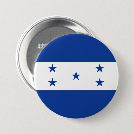 Badge Rond 7,6 Cm Drapeau du Honduras (Devant & derrière)
