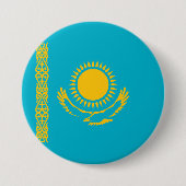 Badge Rond 7,6 Cm Drapeau du Kazakhstan (Devant)