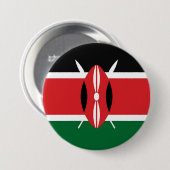 Badge Rond 7,6 Cm Drapeau du Kenya (Devant & derrière)