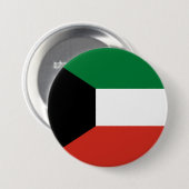 Badge Rond 7,6 Cm Drapeau du Koweït (Devant & derrière)