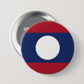 Badge Rond 7,6 Cm Drapeau du Laos (Devant & derrière)
