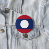Badge Rond 7,6 Cm Drapeau du Laos (En situation)