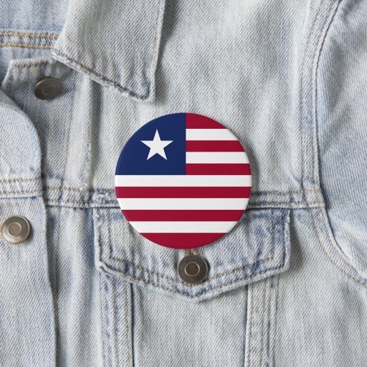 Badge Rond 7,6 Cm Drapeau du Libéria (En situation)