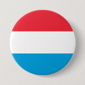 Badge Rond 7,6 Cm Drapeau du Luxembourg (Devant)