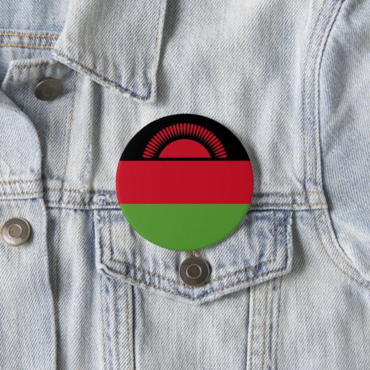 Badge Rond 7,6 Cm drapeau du Malawi (En situation)