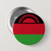 Badge Rond 7,6 Cm Drapeau du Malawi (Devant & derrière)