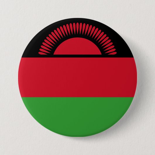 Badge Rond 7,6 Cm Drapeau du Malawi (Devant)