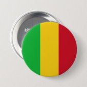 Badge Rond 7,6 Cm Drapeau du Mali (Devant & derrière)