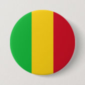 Badge Rond 7,6 Cm Drapeau du Mali (Devant)