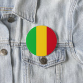 Badge Rond 7,6 Cm Drapeau du Mali (En situation)