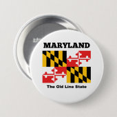 Badge Rond 7,6 Cm drapeau du Maryland (Devant & derrière)