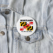 Badge Rond 7,6 Cm drapeau du Maryland (En situation)