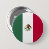 Badge Rond 7,6 Cm Drapeau du Mexique (Devant & derrière)