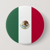 Badge Rond 7,6 Cm Drapeau du Mexique (Devant)