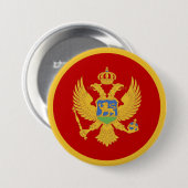 Badge Rond 7,6 Cm Drapeau du Monténégro (Devant & derrière)
