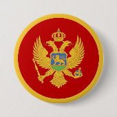 Badge Rond 7,6 Cm Drapeau du Monténégro (Devant)