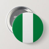Badge Rond 7,6 Cm Drapeau du Nigeria (Devant & derrière)