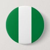 Badge Rond 7,6 Cm Drapeau du Nigeria (Devant)