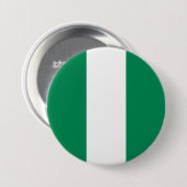Badge Rond 7,6 Cm Drapeau du Nigeria (Devant & derrière)