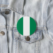Badge Rond 7,6 Cm Drapeau du Nigeria (En situation)