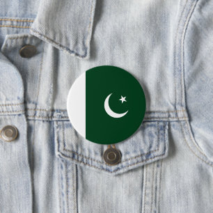 Badge Rond 7,6 Cm Drapeau du Pakistan